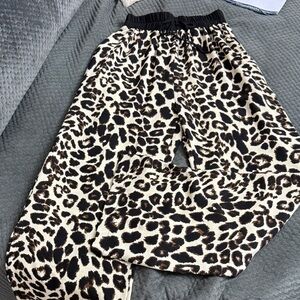 Leopard Print Flare Pants